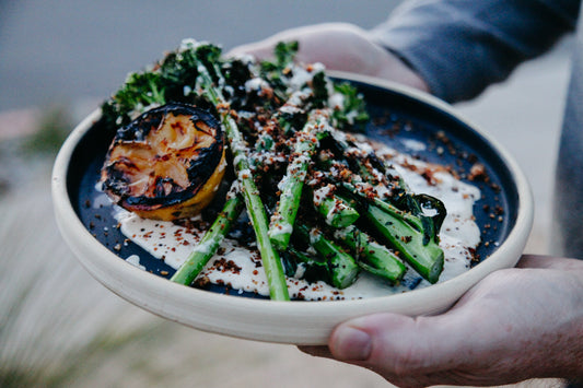 Grilled Broccolini with Tonnato Sauce & Breadcrumbs