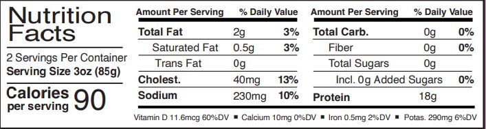 PINK SALMON SEASONED WITH SALT