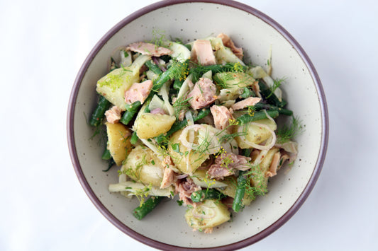 Potato Salad with Albacore Tuna, Green Beans, Fennel and Shallots
