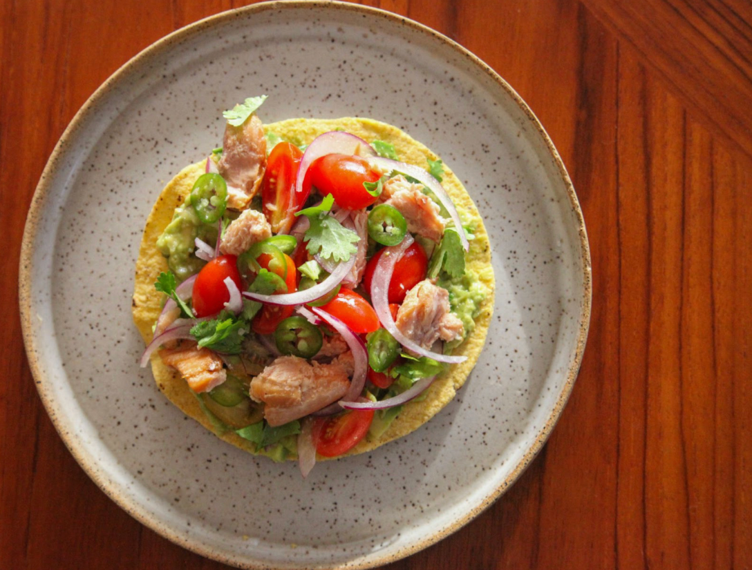 American Tuna Smoked Albacore Tostada