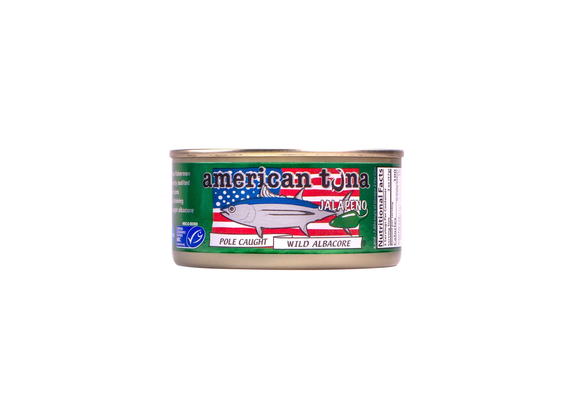 Wild Albacore Tuna with Jalapeño, 6 oz, American Tuna