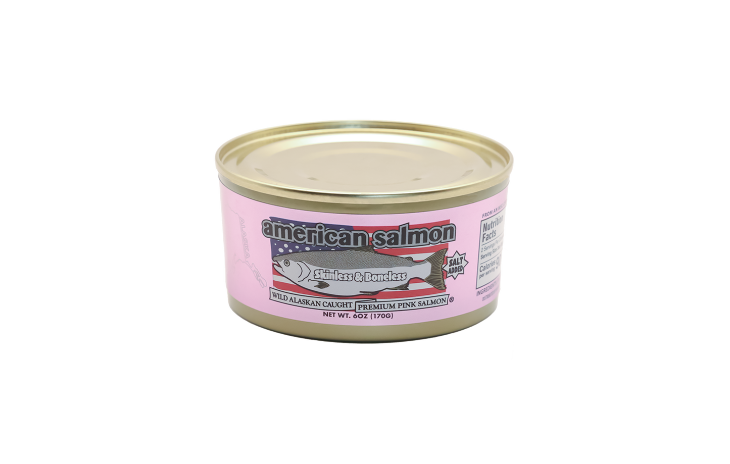 Wild Pink Alaskan Salmon, Skinless & Boneless with Salt