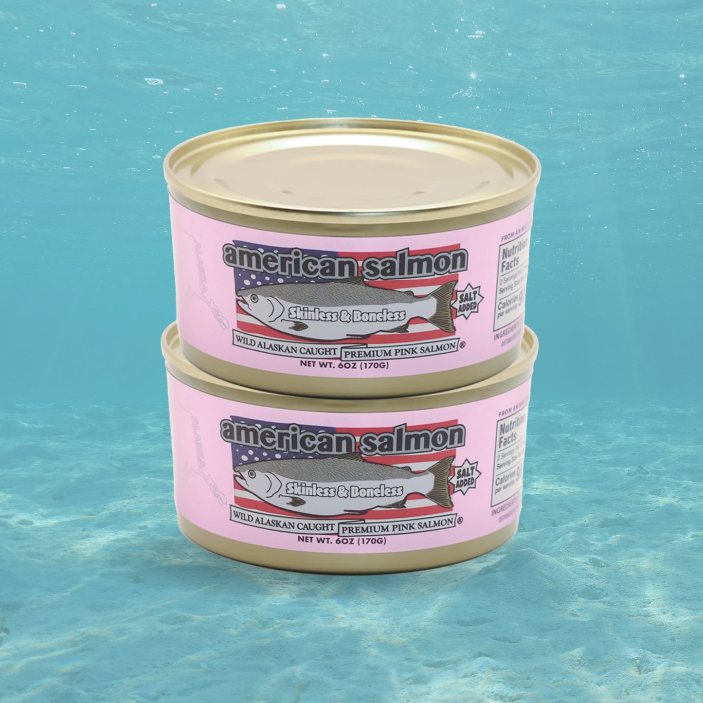 Wild Pink Alaskan Salmon, Skinless & Boneless with Salt