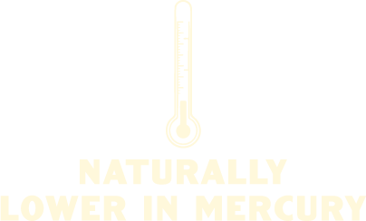 Thermometer icon indicating that American Tuna is naturally lower in mercury.